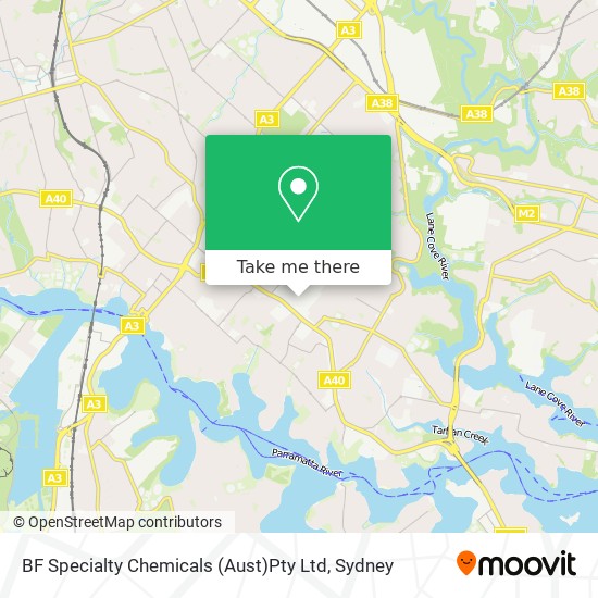 BF Specialty Chemicals (Aust)Pty Ltd map