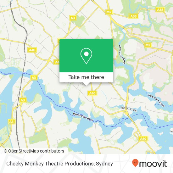 Mapa Cheeky Monkey Theatre Productions