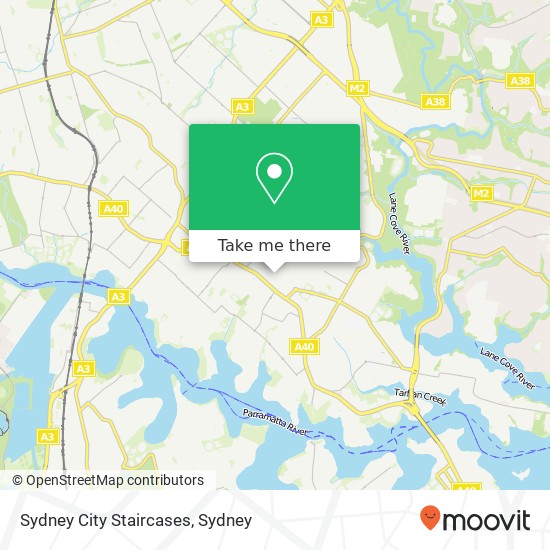 Sydney City Staircases map