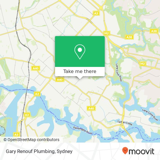 Mapa Gary Renouf Plumbing