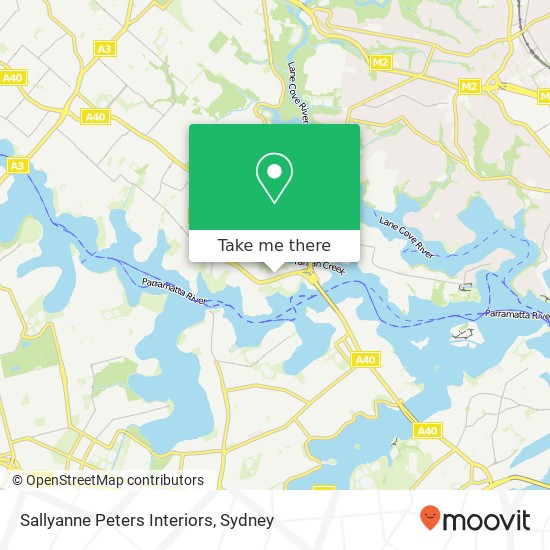 Sallyanne Peters Interiors map