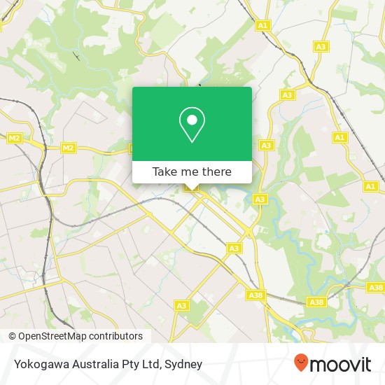 Mapa Yokogawa Australia Pty Ltd