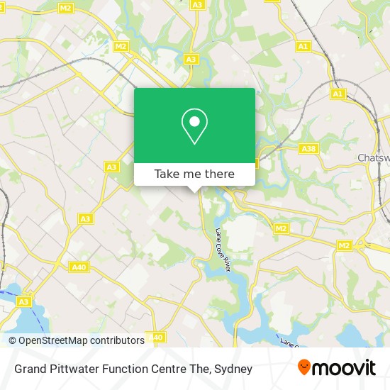 Grand Pittwater Function Centre The map