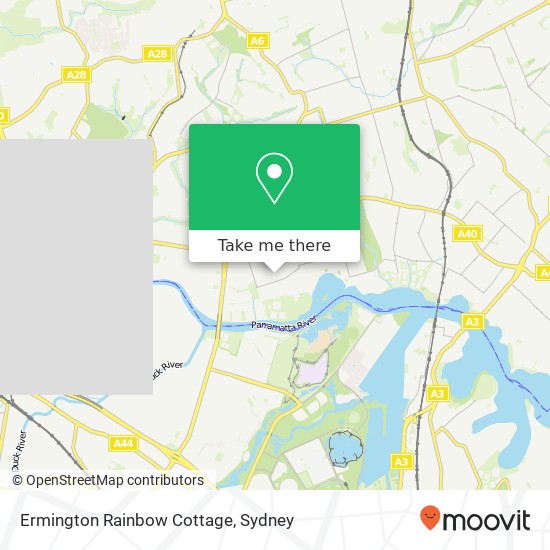 Mapa Ermington Rainbow Cottage