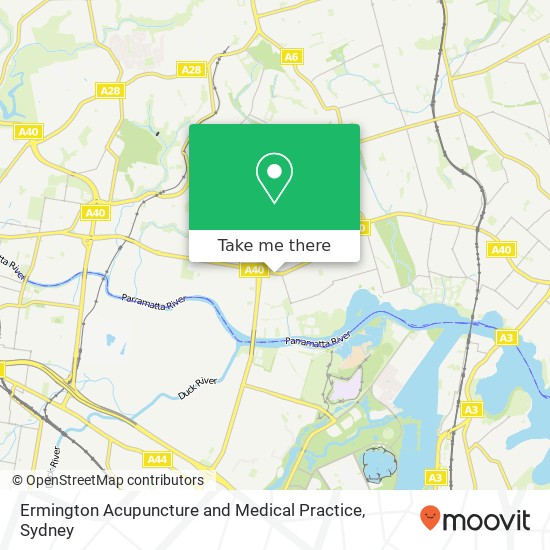 Mapa Ermington Acupuncture and Medical Practice