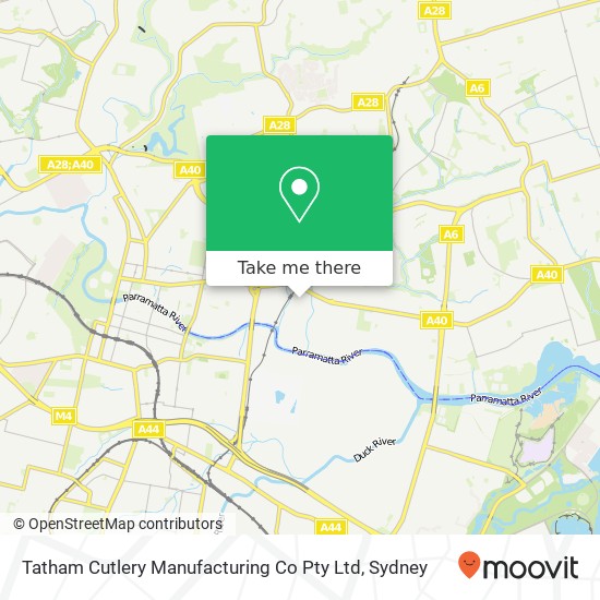 Tatham Cutlery Manufacturing Co Pty Ltd map