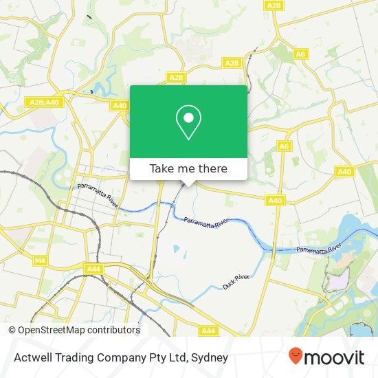 Mapa Actwell Trading Company Pty Ltd