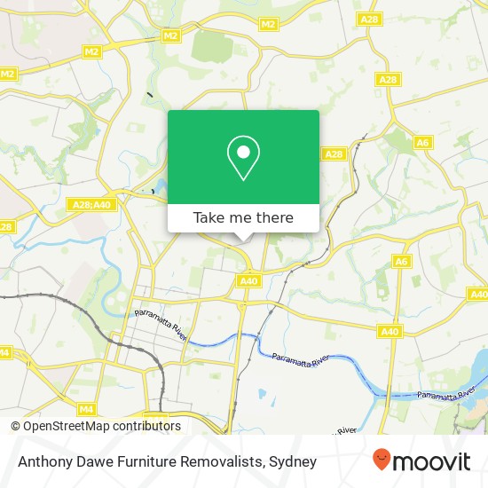 Anthony Dawe Furniture Removalists map