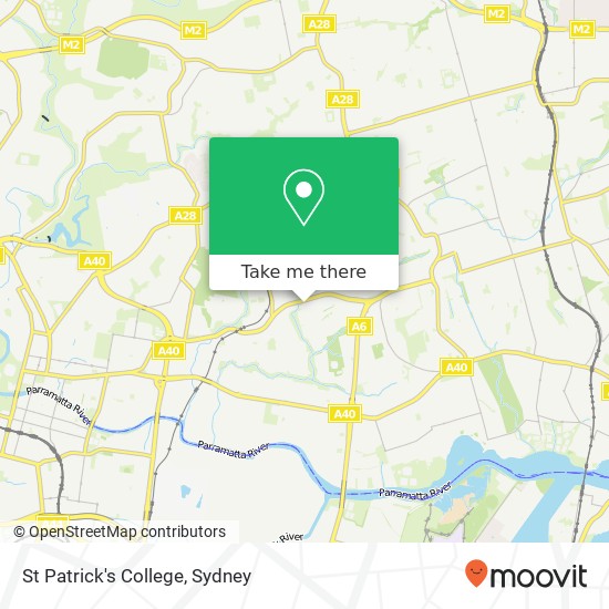 Mapa St Patrick's College