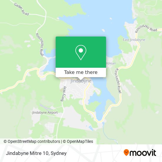 Jindabyne Mitre 10 map