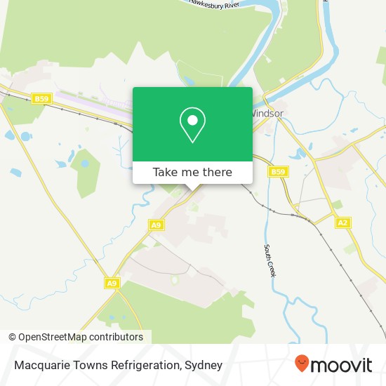 Mapa Macquarie Towns Refrigeration