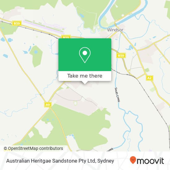 Australian Heritgae Sandstone Pty Ltd map