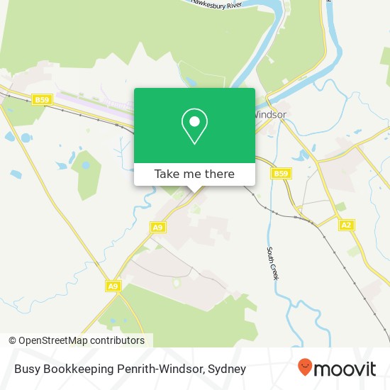 Busy Bookkeeping Penrith-Windsor map