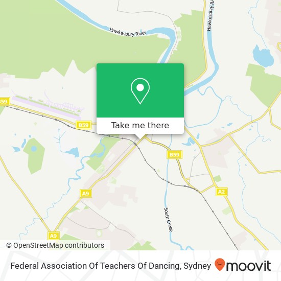 Federal Association Of Teachers Of Dancing map