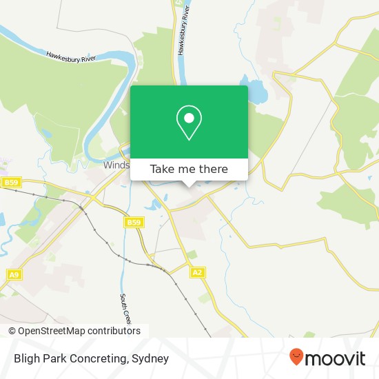 Bligh Park Concreting map