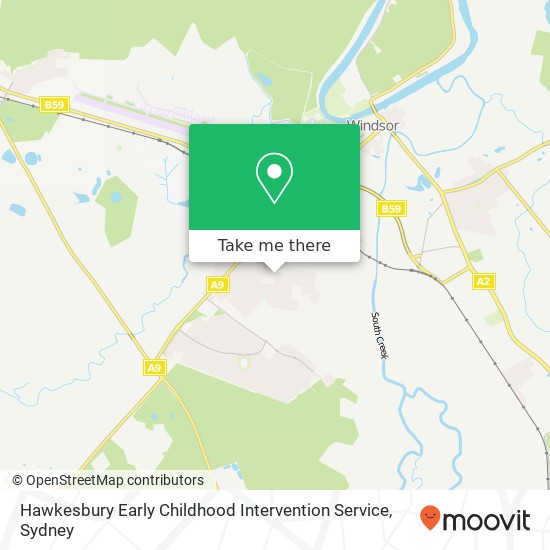 Hawkesbury Early Childhood Intervention Service map