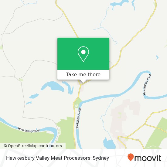 Mapa Hawkesbury Valley Meat Processors