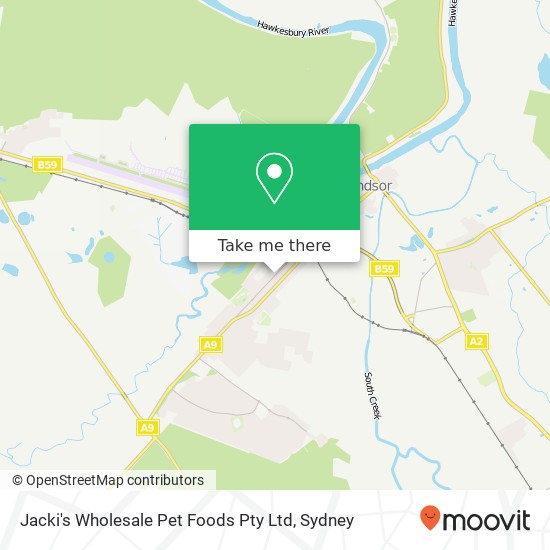 Jacki's Wholesale Pet Foods Pty Ltd map