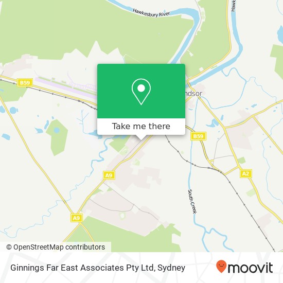 Ginnings Far East Associates Pty Ltd map