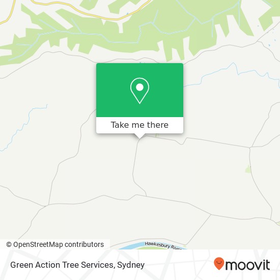 Mapa Green Action Tree Services