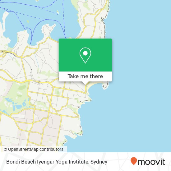 Mapa Bondi Beach Iyengar Yoga Institute