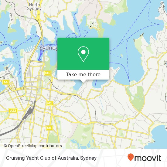 Mapa Cruising Yacht Club of Australia