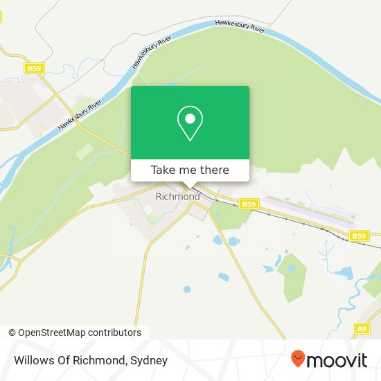 Willows Of Richmond map