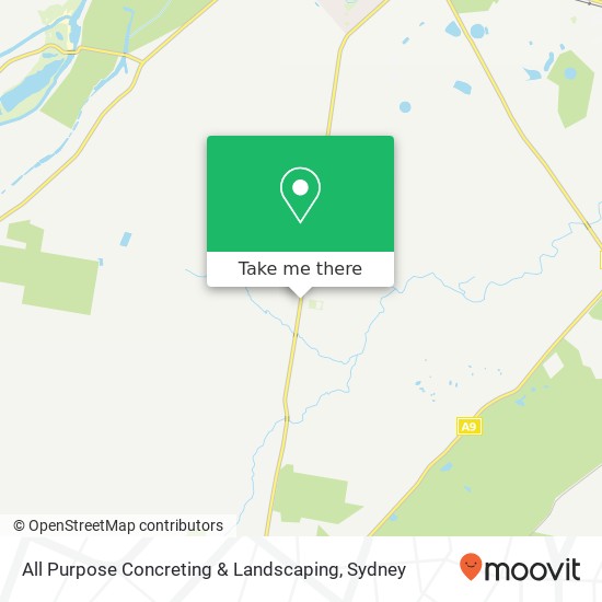 All Purpose Concreting & Landscaping map