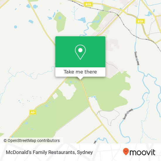 Mapa McDonald's Family Restaurants