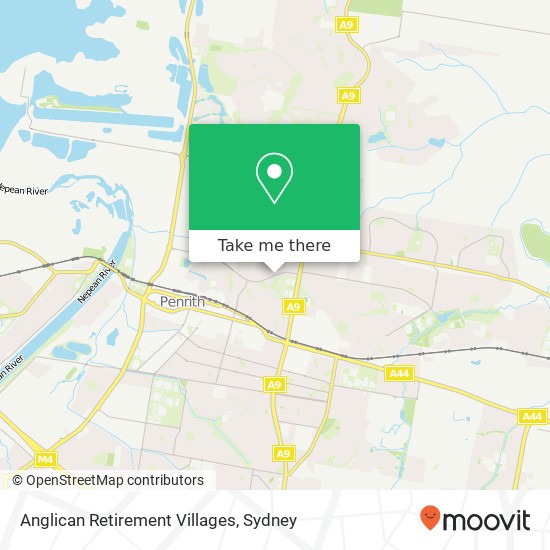 Anglican Retirement Villages map