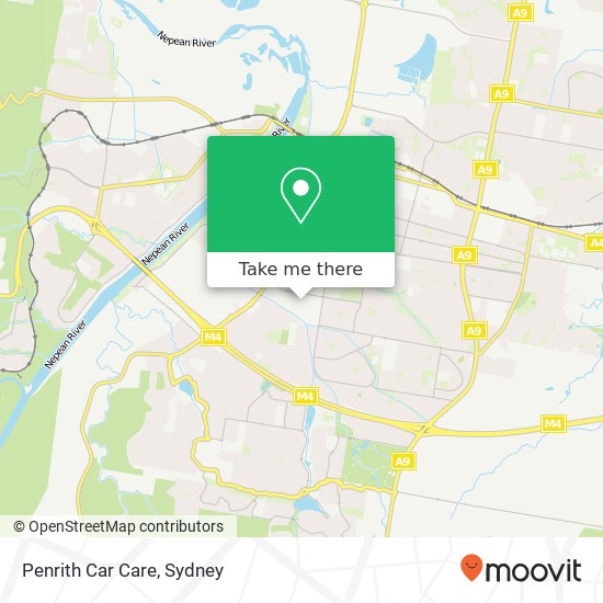 Mapa Penrith Car Care