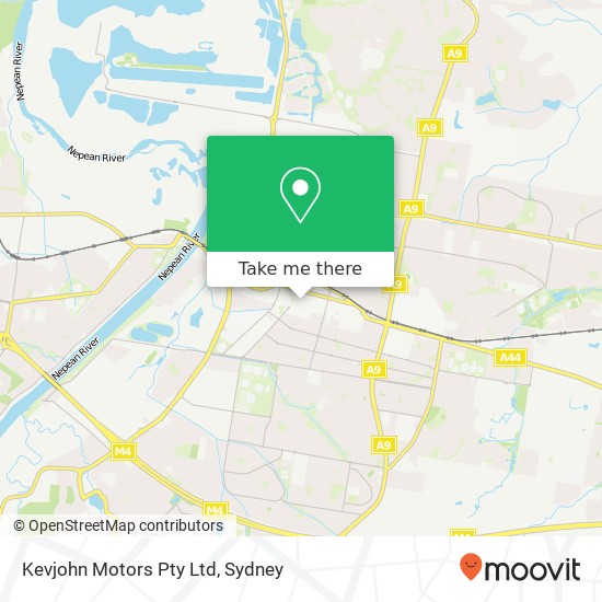 Mapa Kevjohn Motors Pty Ltd