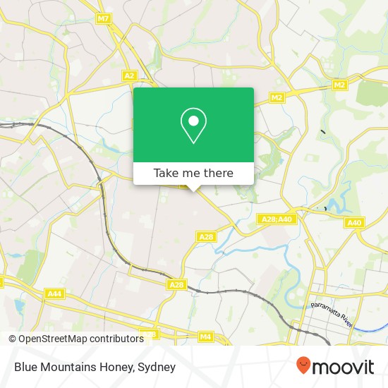 Blue Mountains Honey map