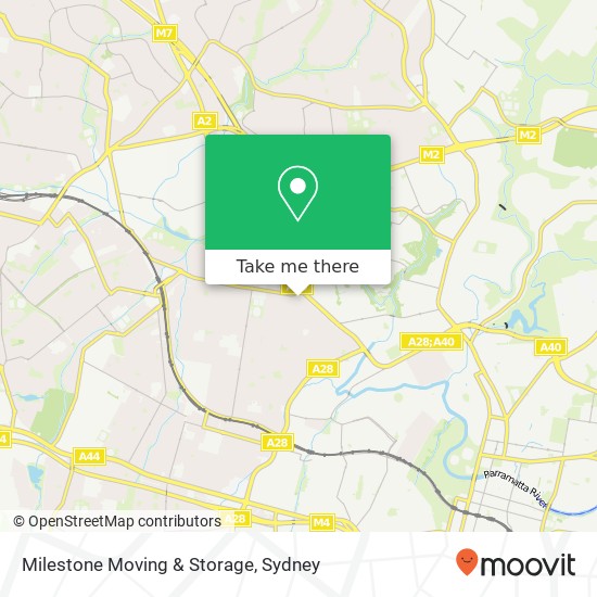 Milestone Moving & Storage map