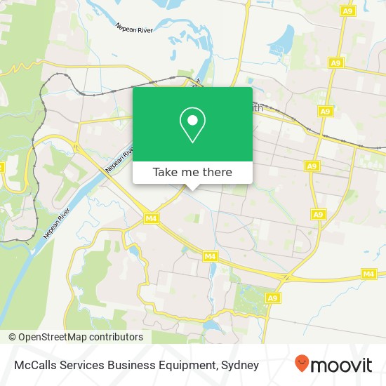 McCalls Services Business Equipment map