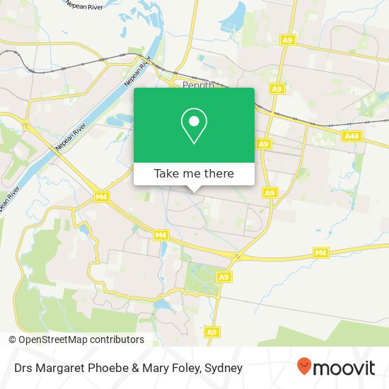 Drs Margaret Phoebe & Mary Foley map