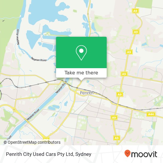 Mapa Penrith City Used Cars Pty Ltd