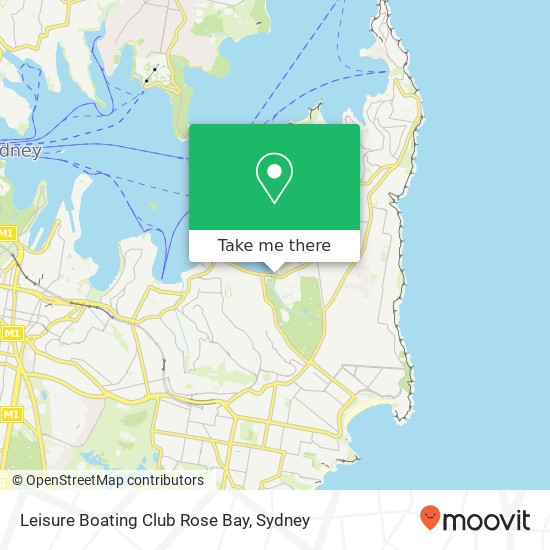 Leisure Boating Club Rose Bay map