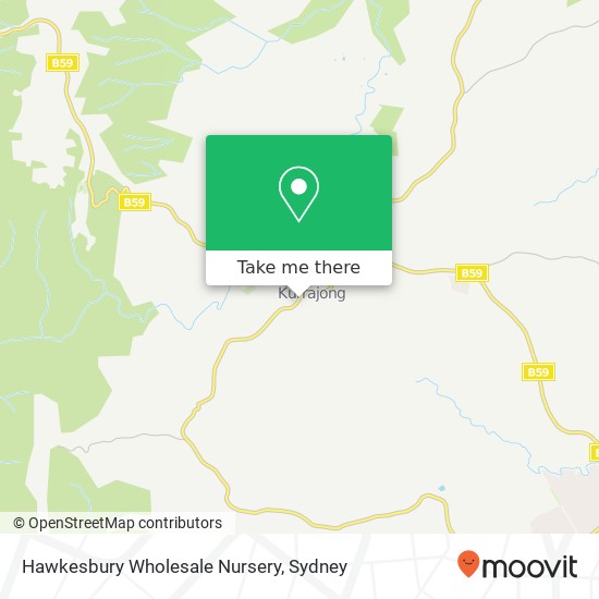 Mapa Hawkesbury Wholesale Nursery