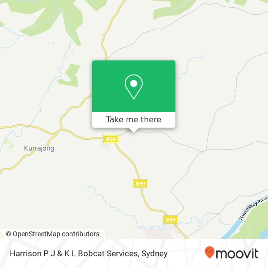 Mapa Harrison P J & K L Bobcat Services