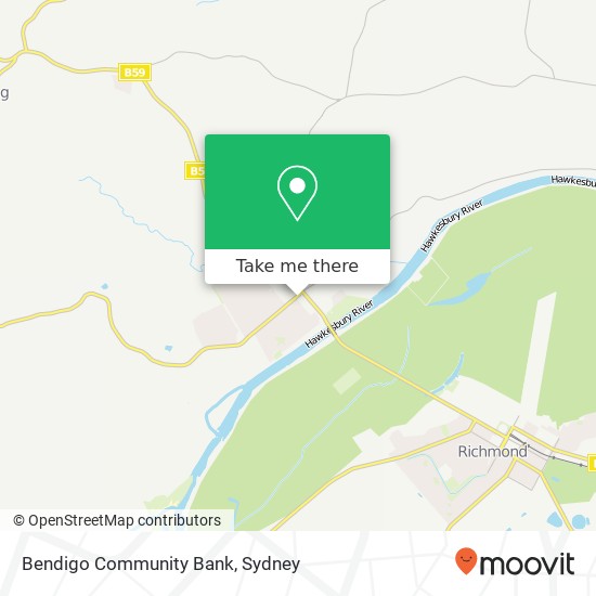 Mapa Bendigo Community Bank