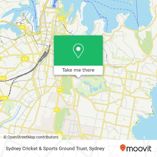 Mapa Sydney Cricket & Sports Ground Trust