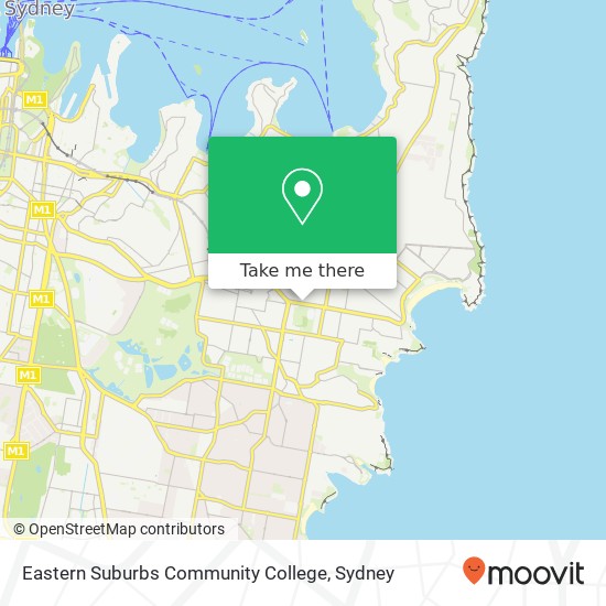 Mapa Eastern Suburbs Community College