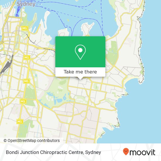 Bondi Junction Chiropractic Centre map