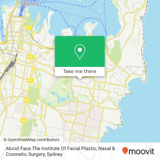 About Face The Institute Of Facial Plastic, Nasal & Cosmetic Surgery map