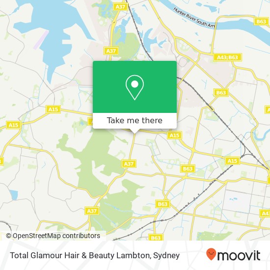 Mapa Total Glamour Hair & Beauty Lambton