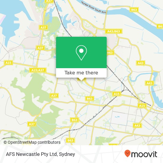 AFS Newcastle Pty Ltd map