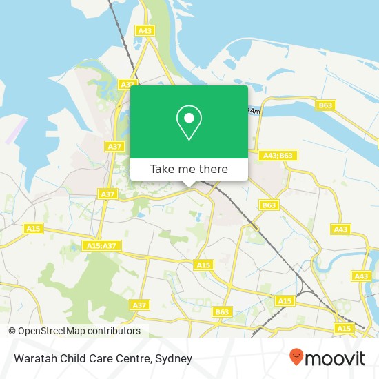 Mapa Waratah Child Care Centre