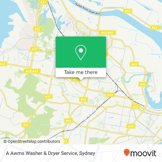 A Awms Washer & Dryer Service map