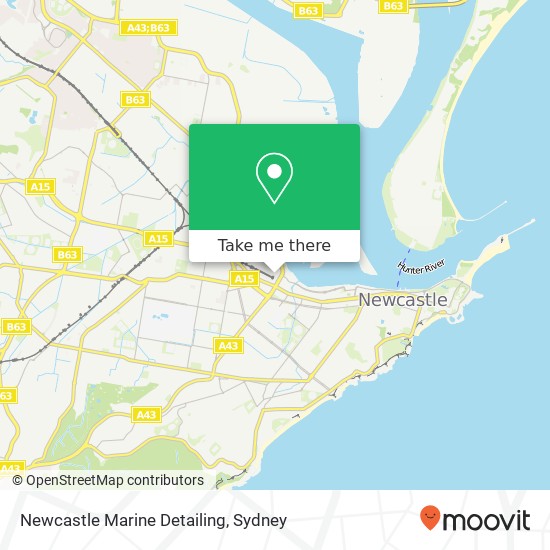Mapa Newcastle Marine Detailing